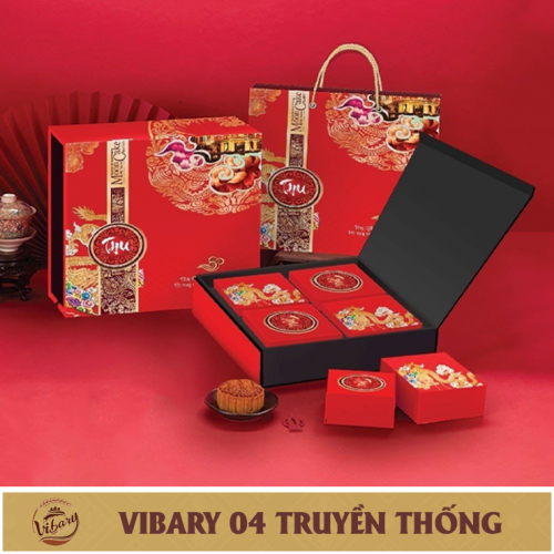 BÁNH TRUNG THU VIBARY NHÂN TRUYỀN THỐNG 4 BÁNH