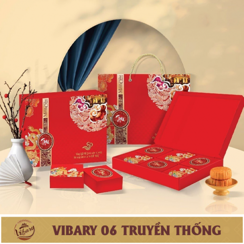 BÁNH TRUNG THU VIBARY NHÂN TRUYỀN THỐNG HỘP 6 BÁNH